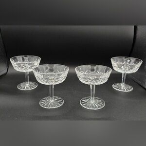 Set of four Waterford Crystal Lismore Champagne
glasses